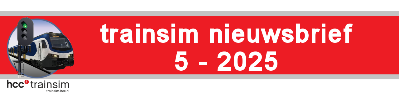 Logo HCC!trainsim, tekst: trainsim nieuwsbrief